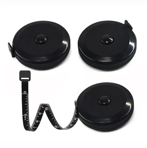 Maßband einziehbar, Stoffmaßband, 60 Zoll/150 CM - klein schwarz  - Bild 1 von 6