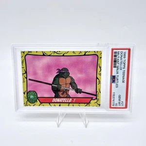 Tarjeta de novato 1989 Topps TMNT Ninja Turtles Donatello #21 primera edición PSA 10 - Imagen 1 de 2