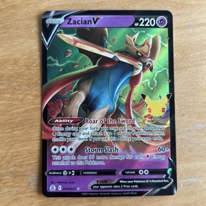 Pokemon TCG Zacian V 016/025 Celebrations - Picture 1 of 2
