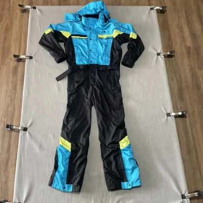 Terno de esqui vintage The North Face Gore-Tex peça única feminino azul médio - Imagem 1 de 4