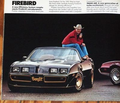 1981 Pontiac Bonneville Firebird Bandit Grand Prix Le Mans Prospekt brochure - Изображение 1 из 4