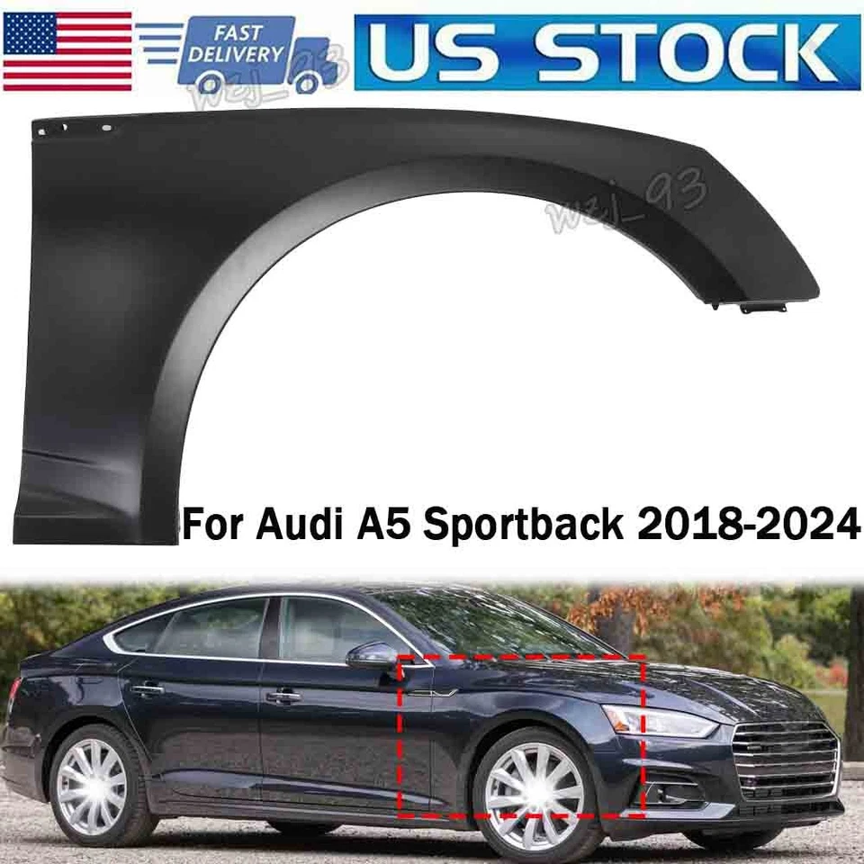AU1241145 New Replacement Front Right Fender Fits 2018-2019 Audi A5 Quattro - Imagem 1 de 4