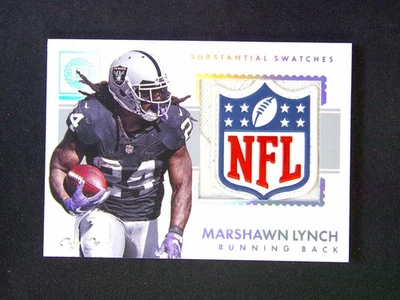 1/1 2017 Panini Encased Marshawn Lynch #2 Substantial Swatches NFL Logo Patch - Image 1 of 3
