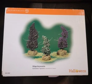 Department 56 Halloween Topiaries 3 Piece Set 53062 Retired 2002 Christmas Trees - Picture 1 of 13