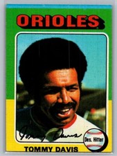 1975 Topps Vintage MISCUT #564 Tommy Davis Baltimore Orioles