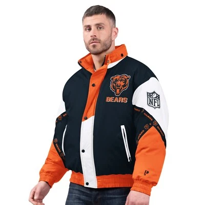 Chicago Bears Pro Player Navy Tape Jacket with Hood - Image 1 of 3