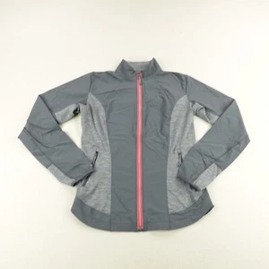 Mountain Hardwear Jacket Womens Large Gray Mighty Power Hybrid Windbreaker Coat - Picture 1 of 11