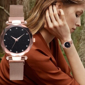 Orologio da polso Donna Moda Ragazza Strass Cinturino Acciaio Inox - Foto 1 di 21