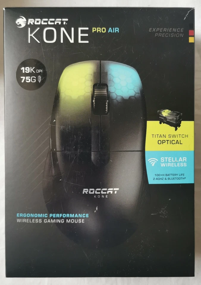 Roccat Kone Pro AIR, Ergonomic Performance Gaming-Maus,19000dpi, USB, schwarzOVP - Bild 1 von 1