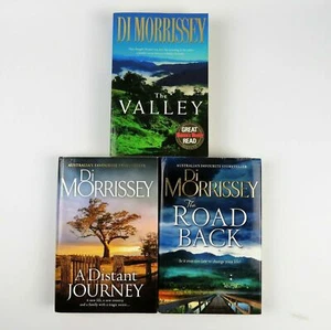 3x Di Morrissey Novels The Valley A Distant Journey The Road Back Australian - Picture 1 of 4