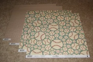 Fancy Pants Design 12x12 Double Sided Paper (4) ~ Little Sport Baseball - Picture 1 of 1
