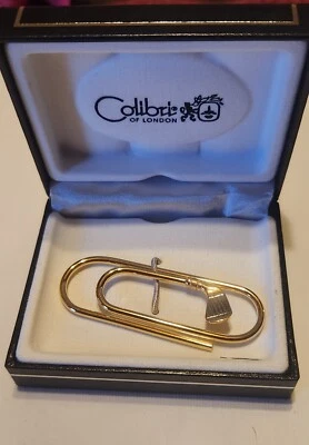 NEW Vintage Colibri 18KT Yellow Gold Electroplated Golf Club Tie Clip Tie Bar - Image 1 of 4
