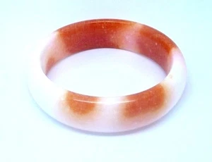Brazalete de jade natural tallado a mano/61 mm interior diam/inv #406 - Imagen 1 de 4
