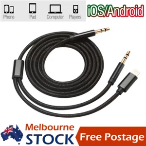 2in1 Audio AUX Cable 3.5mm male Jack for iphone Car Speaker For iOS & Android AU - Picture 1 of 8