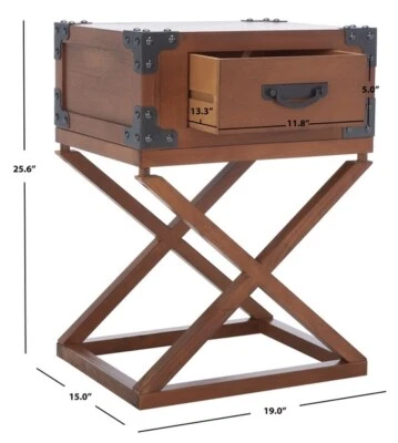 Safavieh Accent Table With Storage Drawer, Reduced Price 2172724818 AMH5720D - Image 1 of 4