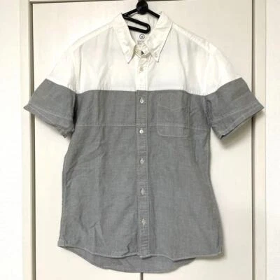 Camisa manga corta VISVIM blanca x gris algodón talla S usada de Japón Foto 1 de 4