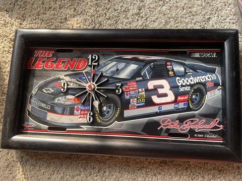 Nascar The Legend Dale Earnhardt Jr. # 3 License Plate Framed Collectible Clock Cover
