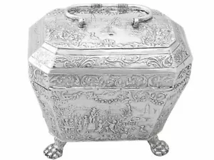 Antique Dutch Silver Tea Caddy - Picture 1 of 12
