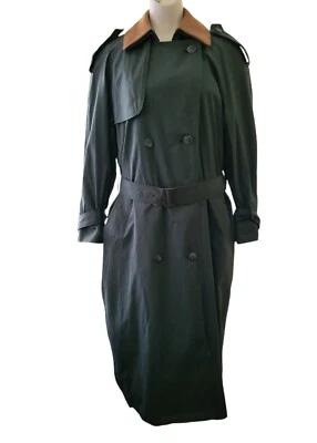 Винтажный TOWNE LONDON FOG зеленый Тренч женщин 4 Reg съемный воротник и вкладыш - Изображение 1 из 4