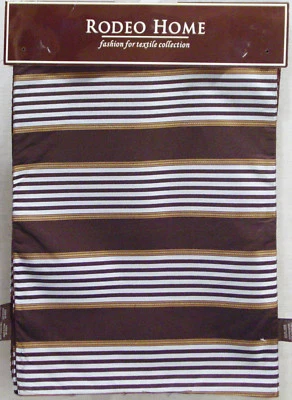 RODEO HOME BROWN / BLUE / GOLD STRIPED SET OF 4 PLACEMATS NEW WITH TAGS - Image 1 of 2