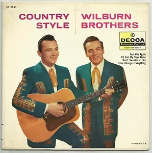 Country 45 EP WILBURN BROTHERS Country Style DECCA 2551 - Picture 1 of 3