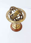 Globo armillario nautico da collezione 5" Astrolabio ottone zodiacale vintage