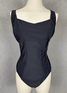 Cupshe Women's One Piece Swimsuit Tummy Control Padded XL Black NWT's. - Picture 1 of 9
