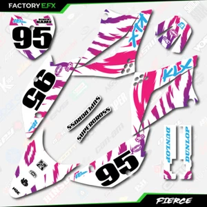 White Retro Fierce Graphics Kit fits Kawasaki KLX110 10-25 Decal Sticker KLX 110 - Picture 1 of 5