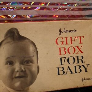 Vintage Johnsons Gift Box For Baby Johnson Slough UK Empty Cardboard Box