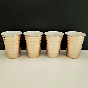 Vintage Rarität 3er Set Schmied 14 Unzen Keramik Gold Tumbler Gläser KOSTENLOSER VERSAND - Bild 1 von 3