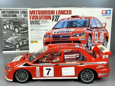 Tamiya 1/10 R/C Mitsubishi Lancer Evolution EVO 7 VII WRC TB-01 Chassis + Servo - Image 1 of 4