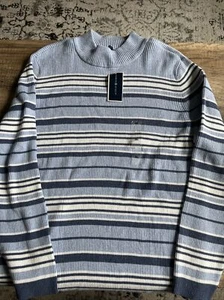 Karen Scott Pullover Mock Turtleneck Sweater Women's Sz XL $46 Lt Blue Hthr NEW! - Picture 1 of 4