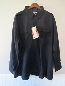 NEW BLAUER MENS 19.5 (33-33 Shirt Wool Blend Cop Security Long Sleeve Dark Navy - Picture 1 of 8