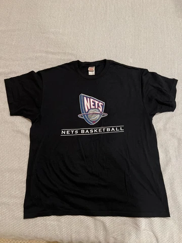 Nets Basketball Black Short Sleeve TShirt Sz XL Fruit of Loom Chase Cover