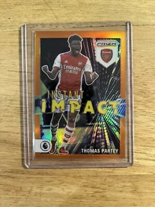Panini Prizm EPL 21-22 Thomas Partey Instant Impact Orange /25 Arsenal - Picture 1 of 3