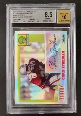 2005 Topps All American Chris Spielman AUTO Jersey # 36/55 BGS 8.5 Ohio State 🔥 - Image 1 of 2