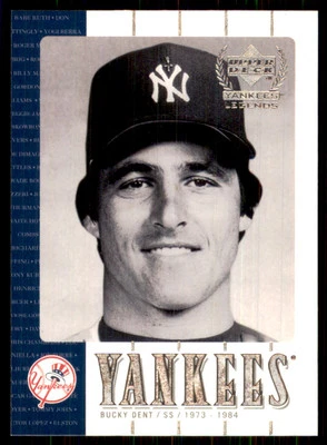 2000 Upper Deck Yankees Legends #25 Bucky Dent New York - Image 1 of 2
