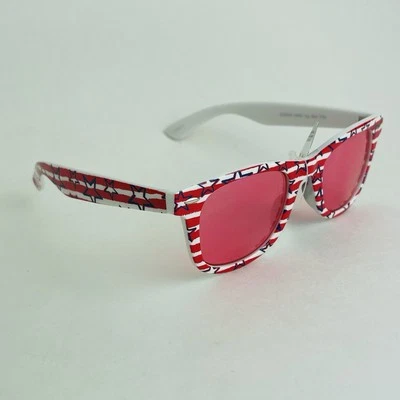 Rectangular Sunglasses UNISEX, 100% UVA/UVB Protection USA Striped 4th Of July Foto 1 de 4