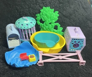Lot 10 Vintage 1990's Kenner Littlest Pet Shop Accessories Pieces Carrier Fence - Picture 1 of 4