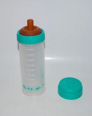 Vintage 1997 Playtex Green Nurser Drop-In Baby Bottle w/ Ring, Lid & Flat Nipple - Image 1 of 3