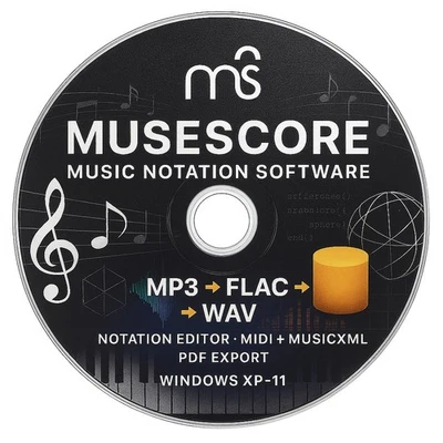 CD de software de notación musical MuseScore - edición de partituras escritura - Windows Foto 1 de 3