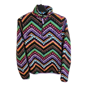 WESC Mitch Rainbow ZigZag Unisex Fleece Pullover Sweatshirt Herren M Damen L - Bild 1 von 6