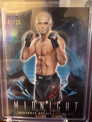 2024 Topps Midnight UFC - Muhammad Mokaev #70 Moonrise /25 - Image 1 of 3