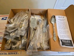 RSVP Riesiges Besteckset RSVP RXV2 Gold Blumen Schnörkel Service für 12, Wallace - Bild 1 von 17