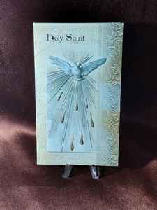 The Holy Spirit Catholic Prayer Card Church Bifold Booklet Italy Italian Vintage - Picture 1 of 6