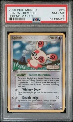 2006 Pokémon EX Legend Maker 26 Spinda Reverse PSA 8 NM-MT - Image 1 of 2