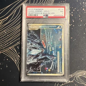 2010 POKÉMON HEARTGOLD & SOULSILVER 114 LUGIA LEGEND-HOLO-BOTTOM-PSA 7 - Picture 1 of 2