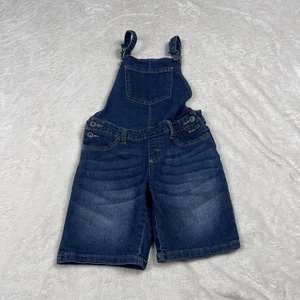 Wrangler Overall Shorts Youth Kids 10R Blue Denim Button Pockets Outdoors - Picture 1 of 8