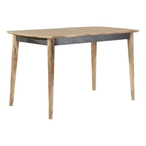 Pemberly Row Farmhouse Rectangular Wood Counter Height Table in Natural - Picture 1 of 2