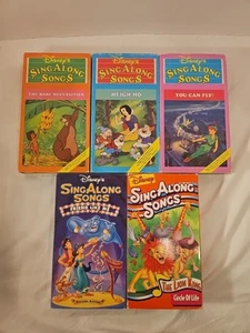 Disney Sing Along Songs VHS Lot - Imagen 1 de 7